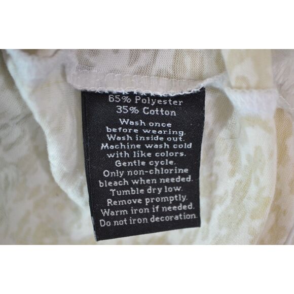 Rock & Republic Women's XL Cream Studded Grunge Top - Picture 7 of 13